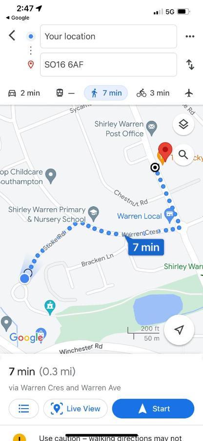 Shirley House 2, Self Catering Guest House, Self Check In, Smart Locks, 10 Min Walk To Southampton General, Aspire And Princess Anne Hospitals, Access To Fully Equipped Kitchen, Excellent Transport Links, Ideal For Longer Stays And Hospital Shifts Eksteriør bilde